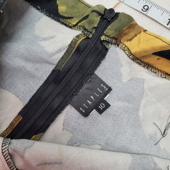 Vintage Staples banana pants AOP crop high rise trousers - Picture 5 of 8